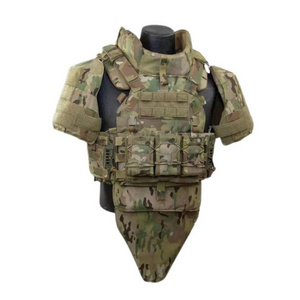 Outdoor Full Molle System Camo Armored Vest Quick Release 1000d Camouflage Full Protective Tactical Vest With Plate