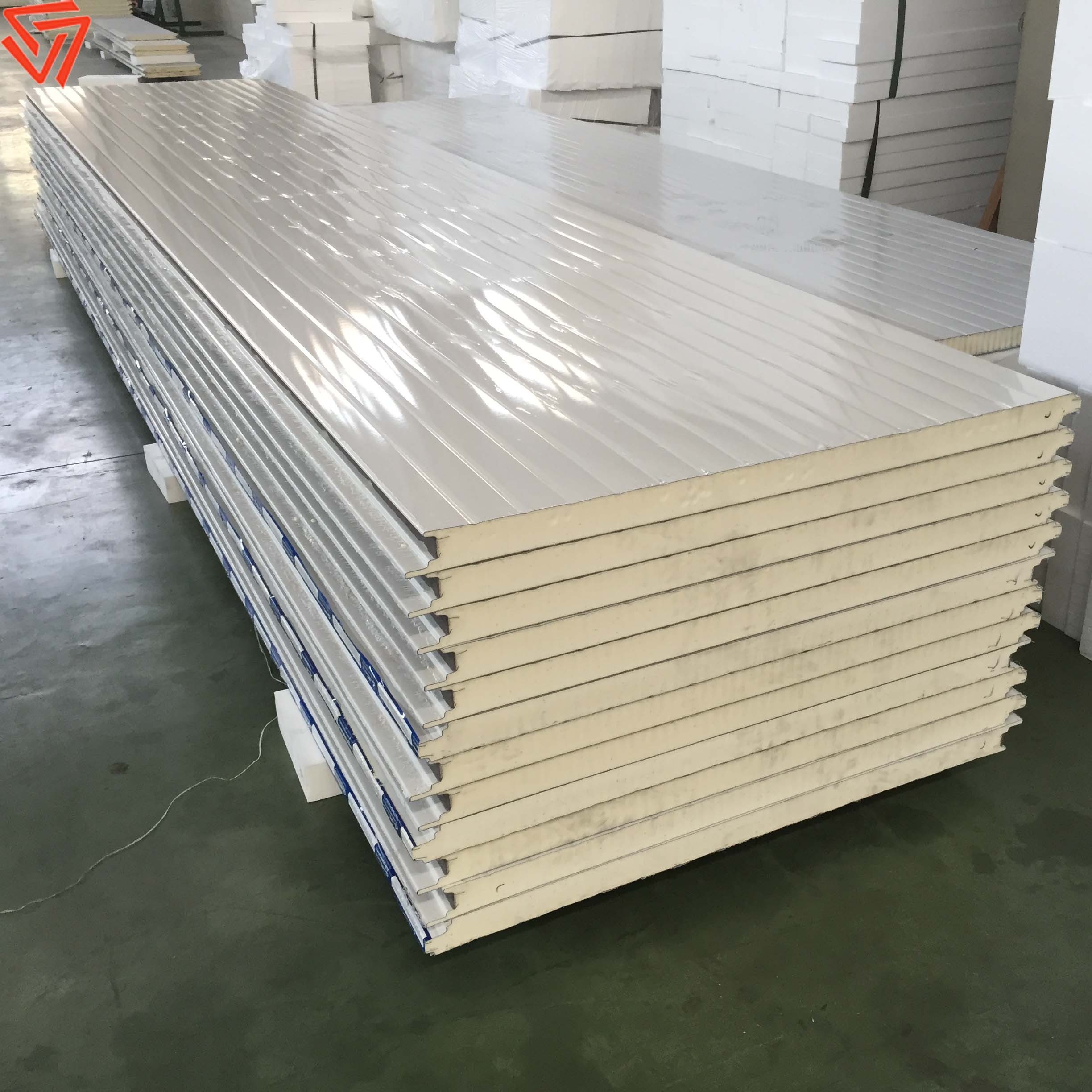 Lightweight/Fireproof prefabricated 50-200mm  insulated eps foam sandwich wall panel for interior wall