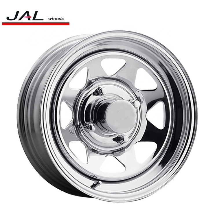 8 Spoke White Steel Wheels 14 Inch Car Wheels 4x140 Rims