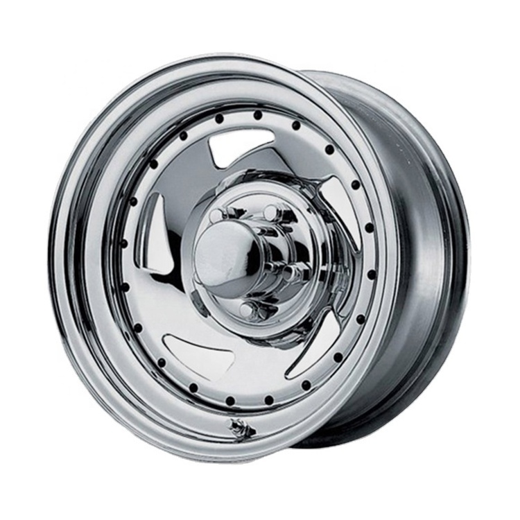 Chrome 15 Inch Japan Rims 4x100 Deep Dish Steel Wheels Offroader