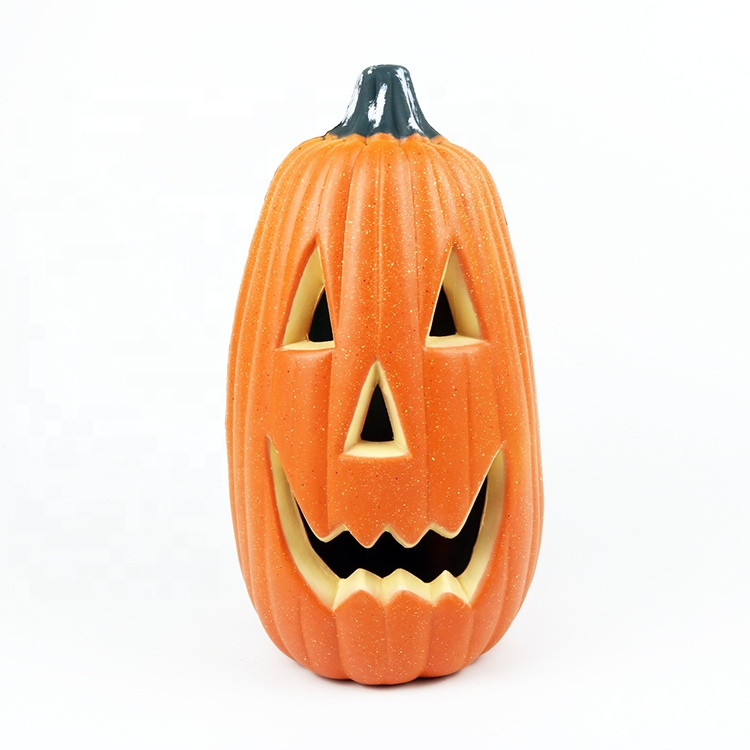 Large wholesale artificial pumpkins plastic halloween pumpkin light halloween props jack o lantern