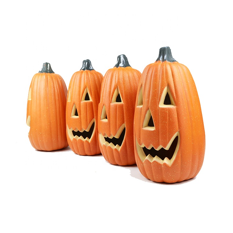 Large wholesale artificial pumpkins plastic halloween pumpkin light halloween props jack o lantern