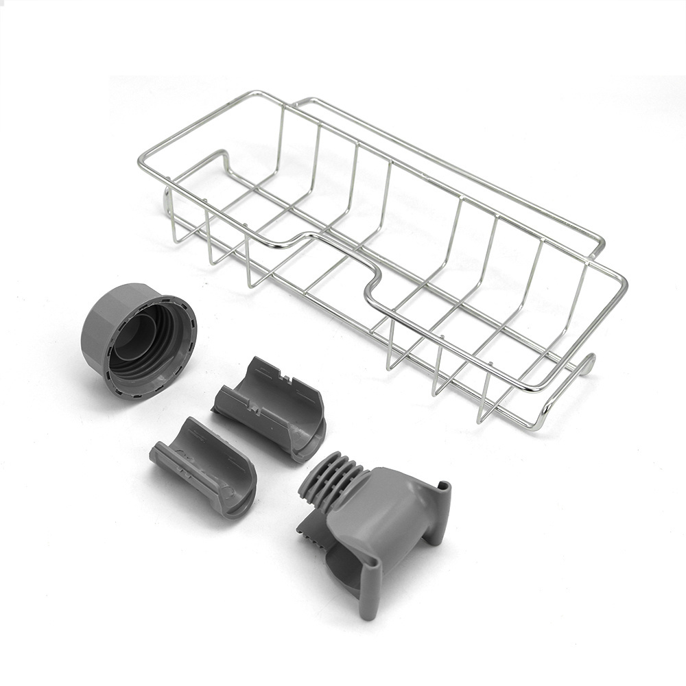 Metal detachable kitchen bathroom shelf storage rack holder sink caddy faucet organizer drainer drain rack