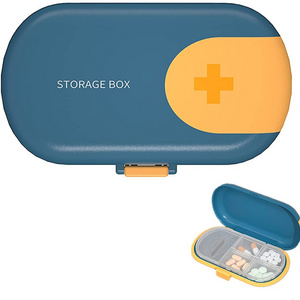 Travel portable large 7 Day capacity storage box mini box medicine pill tablet cutter splitter plastic pill box