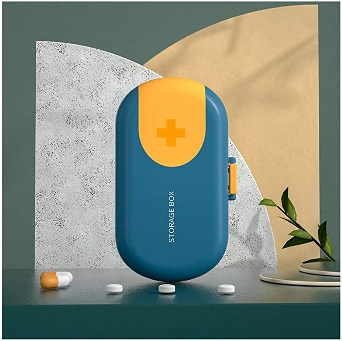 Travel portable large 7 Day capacity storage box mini box medicine pill tablet cutter splitter plastic pill box