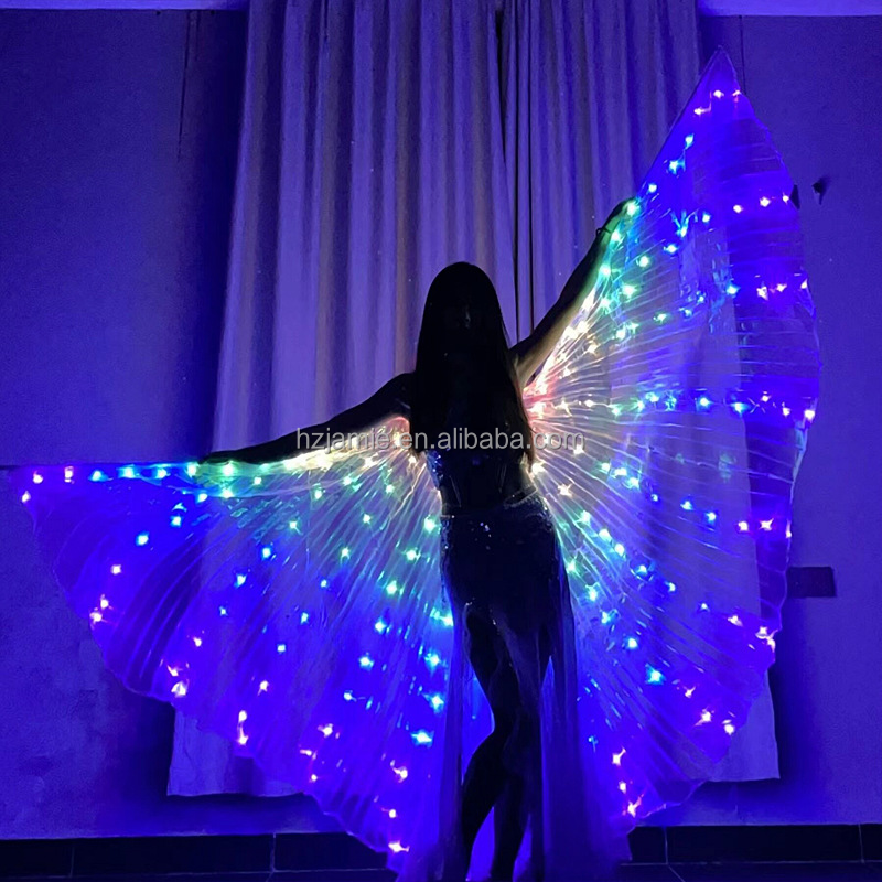 Party supplies halloween decorations led cloak glowing wings butterfly wings cape costume christmas gifts for kids toys