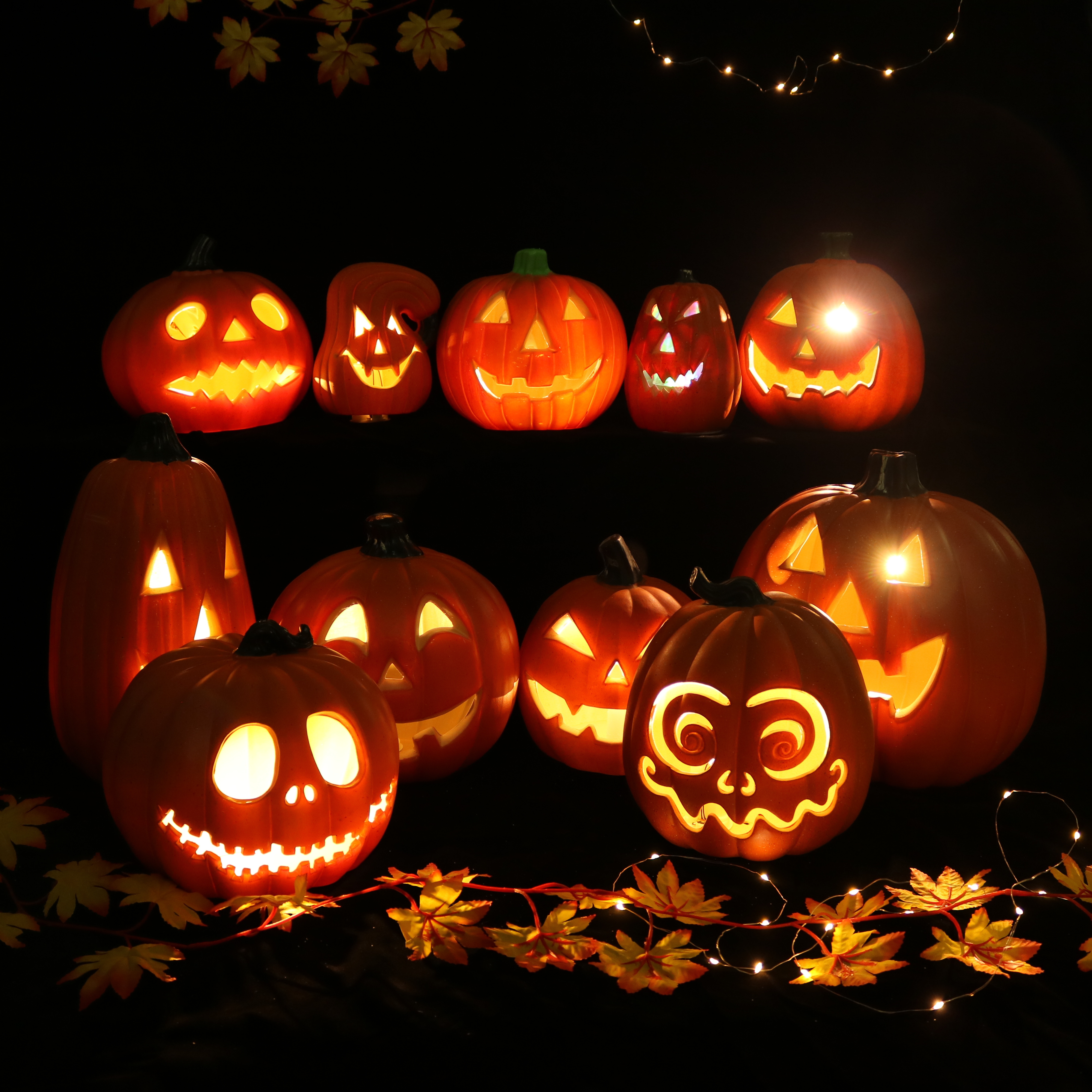 Factory Wholesale Halloween Pumpkin Blow Mold Halloween Outdoor Decoration Props With Led Light