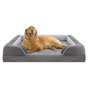 Manufacturers Wholesale Xxl Dog Bed Couch Sofa Extra Large Nonskid Bottom Memory Foam Luxury Dog Bed