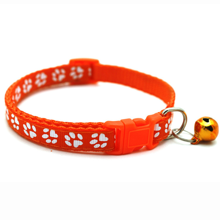 Wholesale Custom Cute Pet Cat Collar Breakaway Buckle With Bell Adjustable Reflective Dog Cat Collar