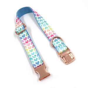 Custom Luxury Brand Dog Collar Sturdy Metal Buckle Everyday Use Portable Durable Pet Collar Charm