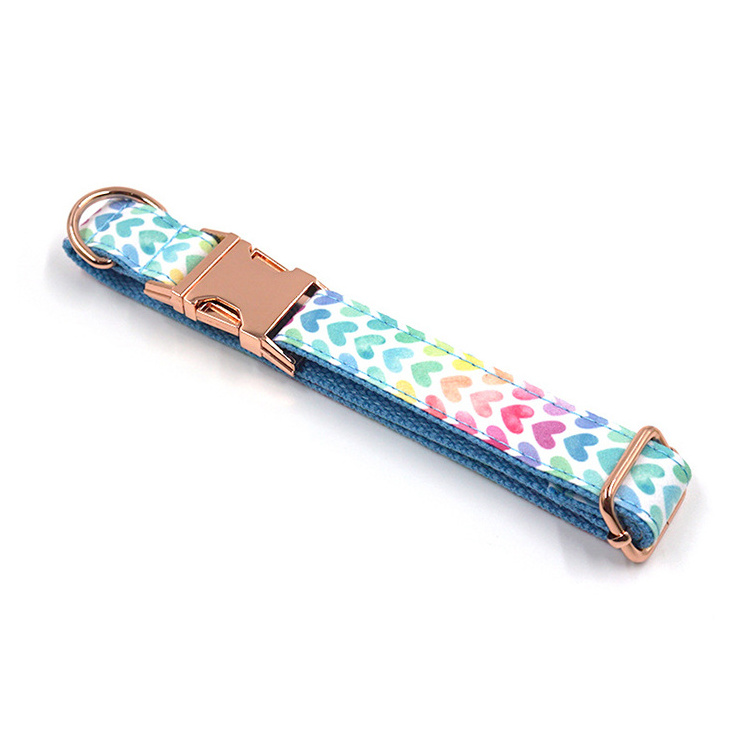 Custom Luxury Brand Dog Collar Sturdy Metal Buckle Everyday Use Portable Durable Pet Collar Charm