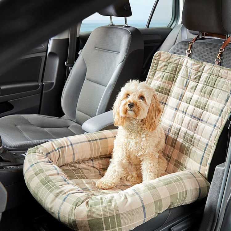 Custom Premium Pet Bed 2 in 1 Car Seat Cover Washable Easy Clean Portable Handle Dog Bed Sofa