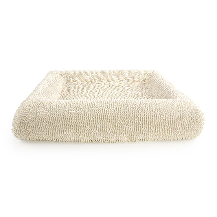 New Design Microfiber Towel Fabric Orthopedic Foam Soft Neck Bolster Protect Joints Luxury Pet Dog Bed