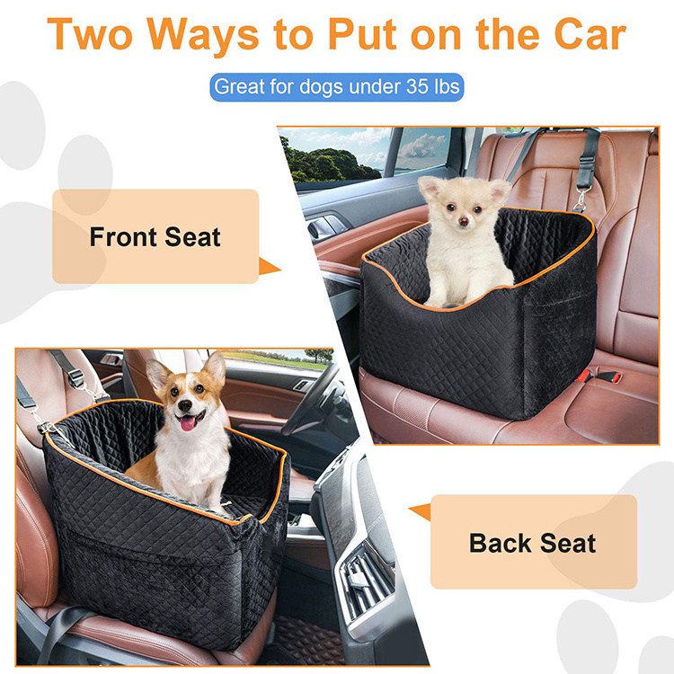 2024 New Version Car Dog Bed Seat Outdoor Safe Chew Proof Booster Dog Pet Car Seat Bed