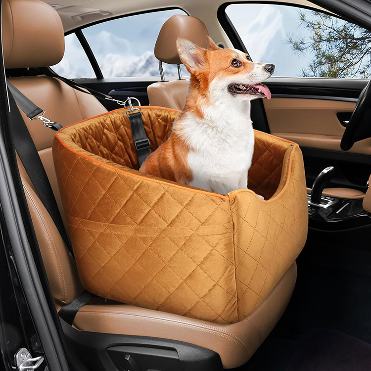 2024 New Version Car Dog Bed Seat Outdoor Safe Chew Proof Booster Dog Pet Car Seat Bed