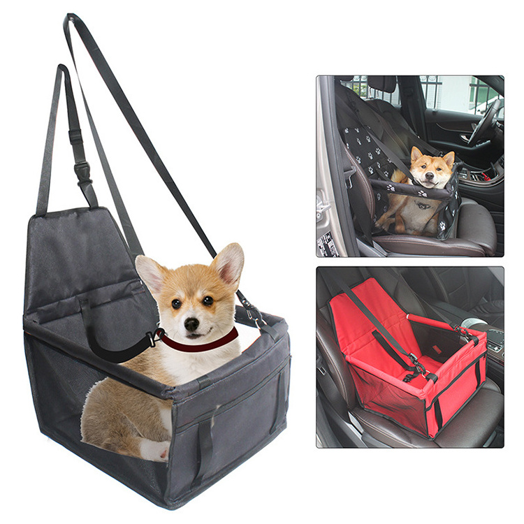 Custom Low Price Pet Dog Car Basket Seat Booster Pvc Frame Support Safe Soft Dog Car Booster Seat