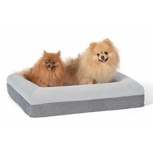 Factory Wholesale Large Pet Dog Bed Orthopedic Ergonomic Memory Foam Anti Anxiety Cozy Waterproof Luxury Dog Bed