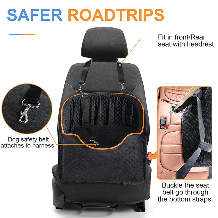 2024 New Version Car Dog Bed Seat Outdoor Safe Chew Proof Booster Dog Pet Car Seat Bed