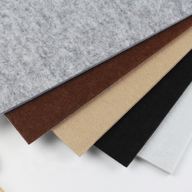 Custom car upholstery felt fabric black felt grs heat moldable needle punched felt car trunk liner thermal bonding hard felt