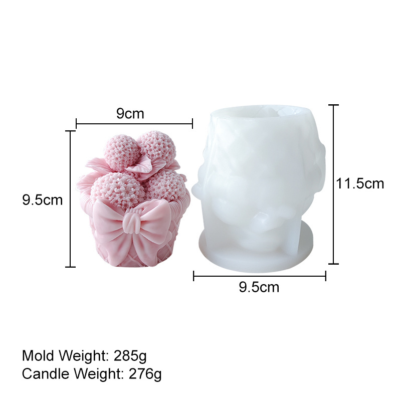 Three kinds of flower basket silicone mold aromatherapy candle mold DIY flower basket handmade drip glue plaster ornament molds