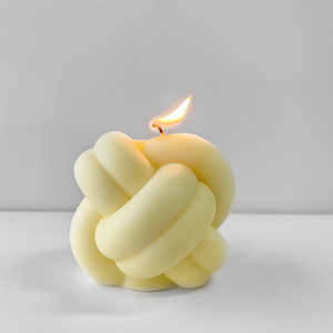 Home Decoration DIY 3D Knot Candle Mold Soy Thick Rope Twist Candle Silicone Mould