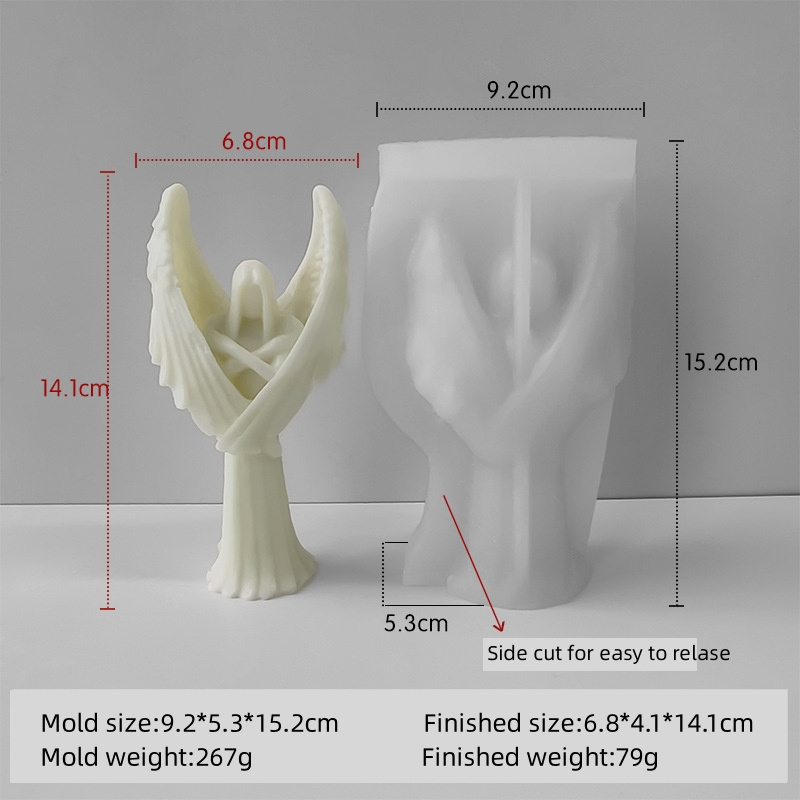 Silicone Molding Concrete Cement Humanity and Angel Statues Decoration Mould Use for Garden Sculpture Fiberglass Molds