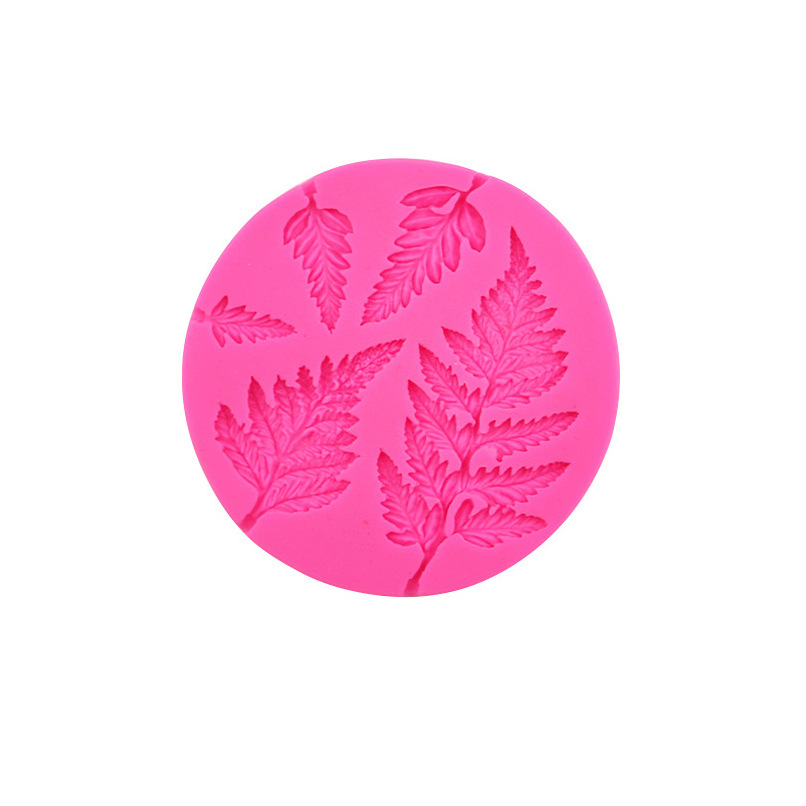 DIY baking tool 3D mimosa maple 5pcs leaf sugar craft mold leaves decoration silicone fondant resin mold