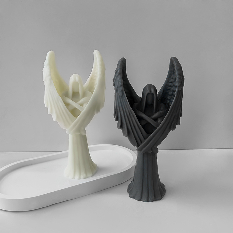 Silicone Molding Concrete Cement Humanity and Angel Statues Decoration Mould Use for Garden Sculpture Fiberglass Molds