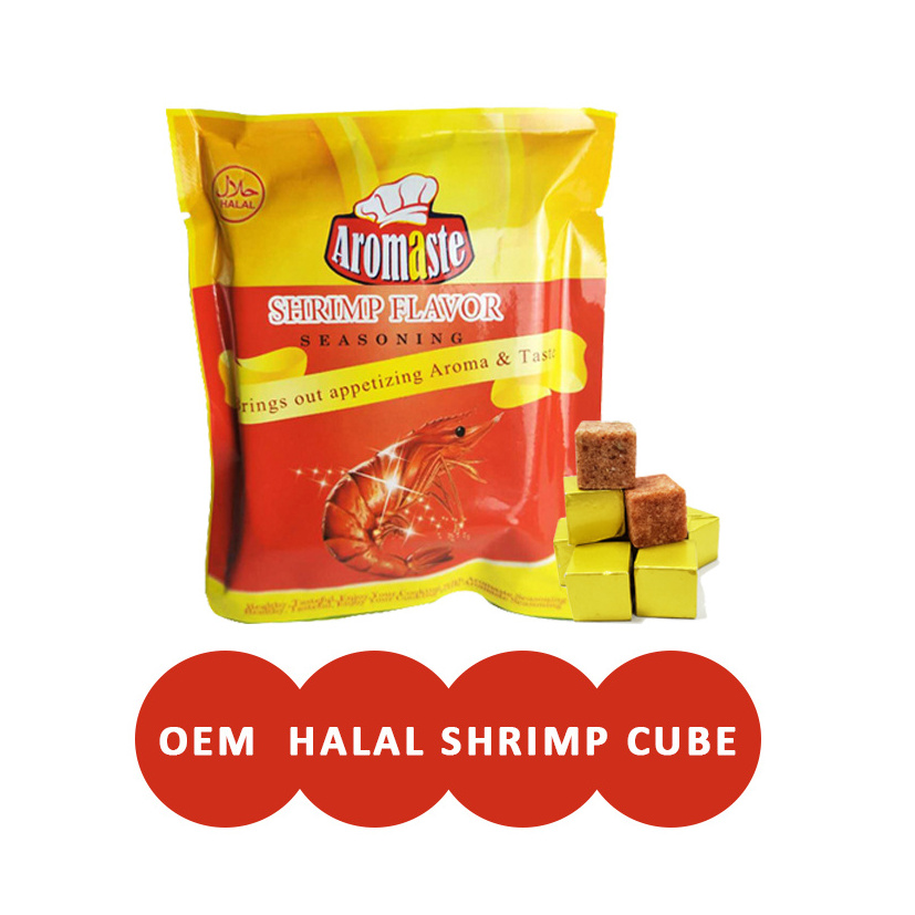 2024 New Products African Food 4g/10g Shrimp Flavor Seasoning Bouillon Cube For Soup