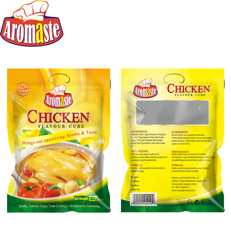 Factory Lower Chicken Cube China Mixed Spices & Seasonings Chicken Essence / Chicken Bouillon Food Grade 8kgs/carton Delicious