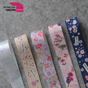 High quality printing flower Satin Ribbon in roll