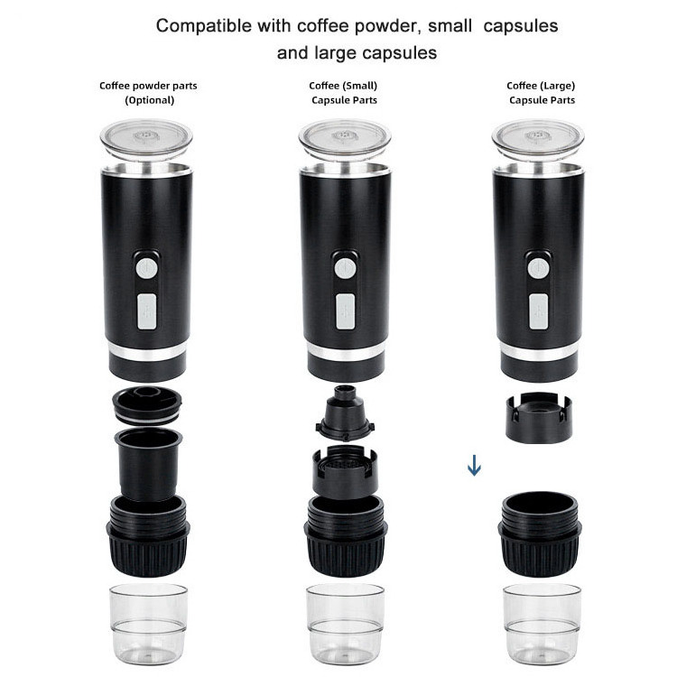 Factory automatic USB charging outdoor other car mini small portable coffee maker or abs small capsule portable espresso machine