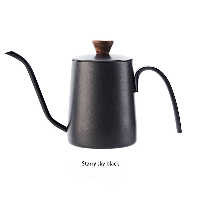 Household portable outdoor long mouth fine mouth hand pot 304 stainless steel hand coffee pot