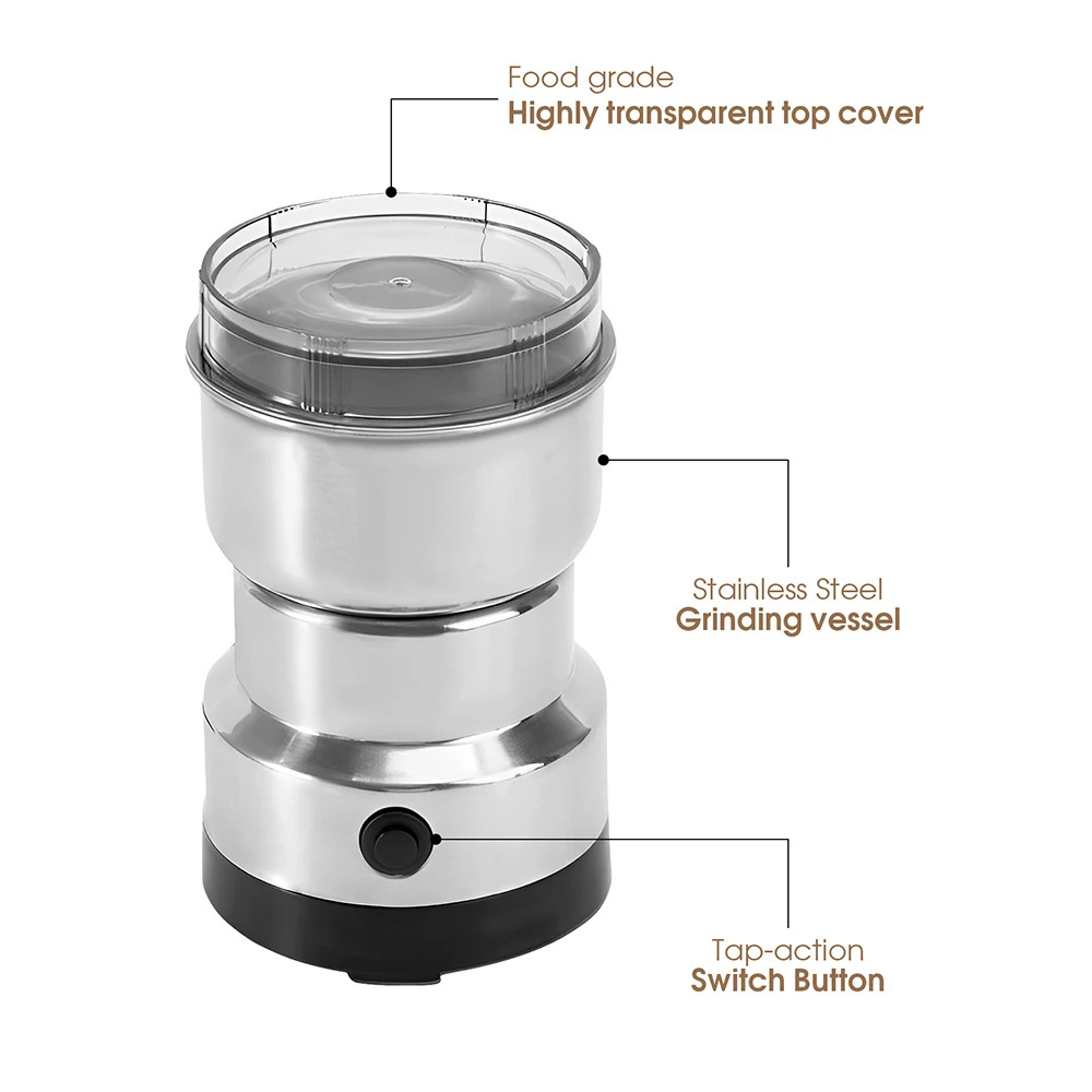 Hot Selling 4 Blades Electric Seasoning Spice Coffee Herb Grinder Machine Stainless Steel Commercial Electric Coffee Grinder