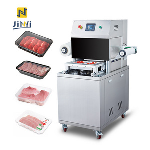 JINYI DQ305L-E Modified Atmosphere Sandwich Cooked Food Map Tray Sealing Machine With Nitrogen Filling