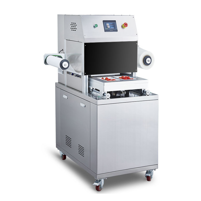 JINYI DQ305L-E Modified Atmosphere Sandwich Cooked Food Map Tray Sealing Machine With Nitrogen Filling