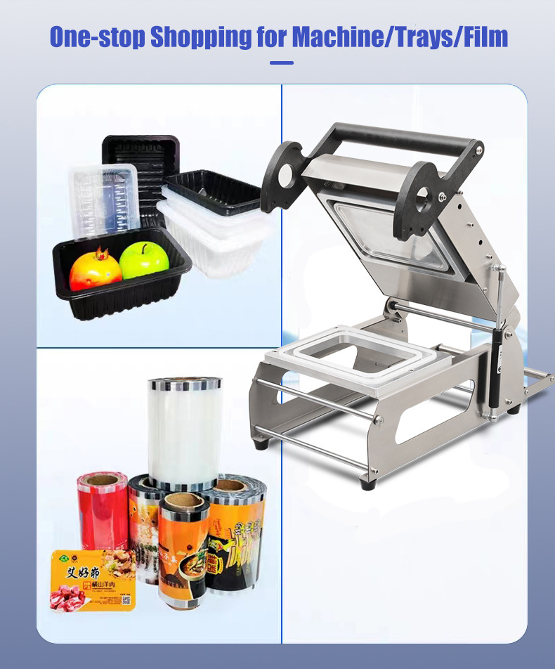 FR160E Efficient Packaging Solutions food tray packaging sealing machine fsat food manule sealing tray machine