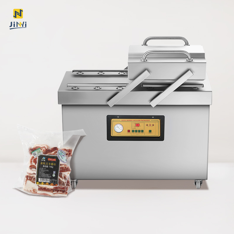 JINYI DZ-400/2SC commercial automatic vacuum packaging machine frozen food vacuum package machine