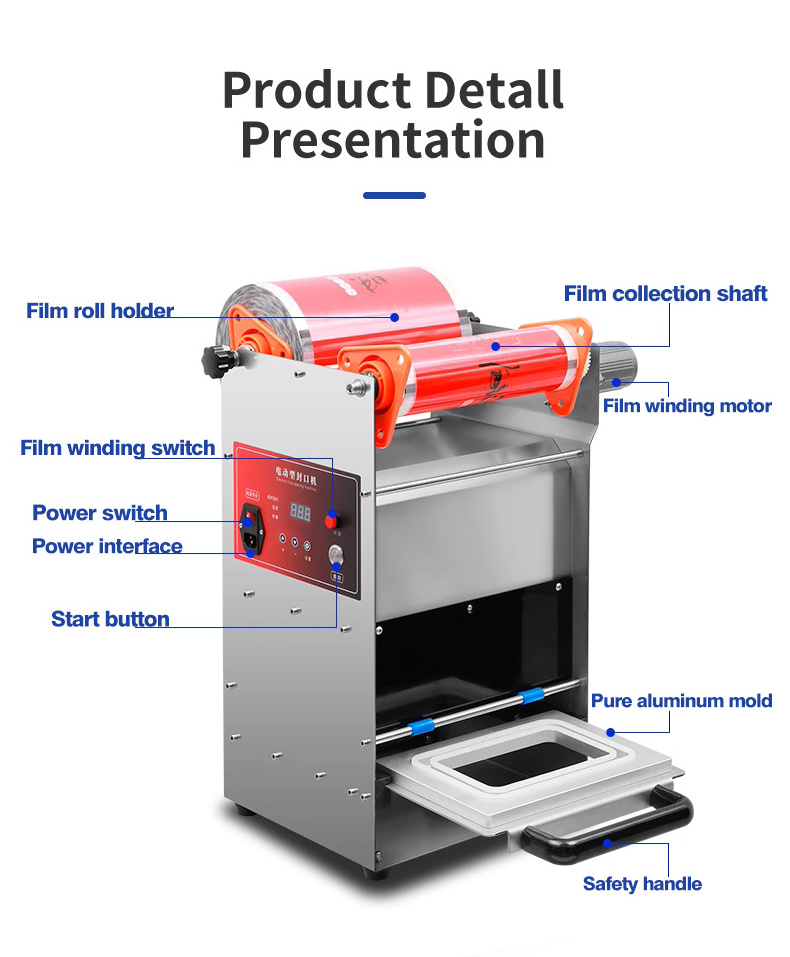 JINYI DF250T Easy Operation Electric semi automatic table tray sealing machine for pp plastic sealing tray