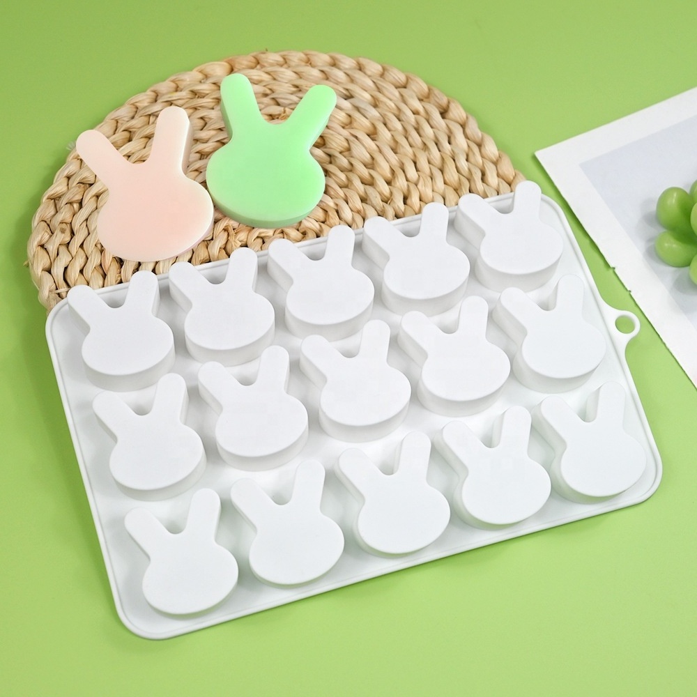 15 Holes 24 Holes Rabbit 3D Chocolate Biscuit Cake Mold Pastry Baking Tool Bakeware Silicone Chocolate Sugar Baking Cake Mold