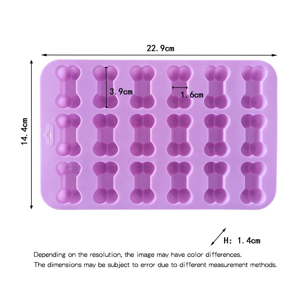 18 Cavities 3D Dog Bone Silicone Mold Chocolate Baking Pastry Biscuit Muffin Cake Mold for Dessert Kitchen