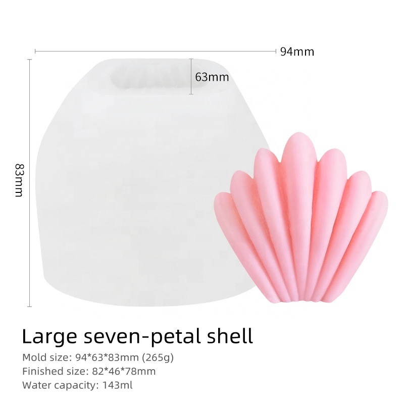 Custom DIY Sea Shell Scallop Coral Silicone Candle Moulds Manual Aromatherapy Silicone Candle Molds for Candle Making