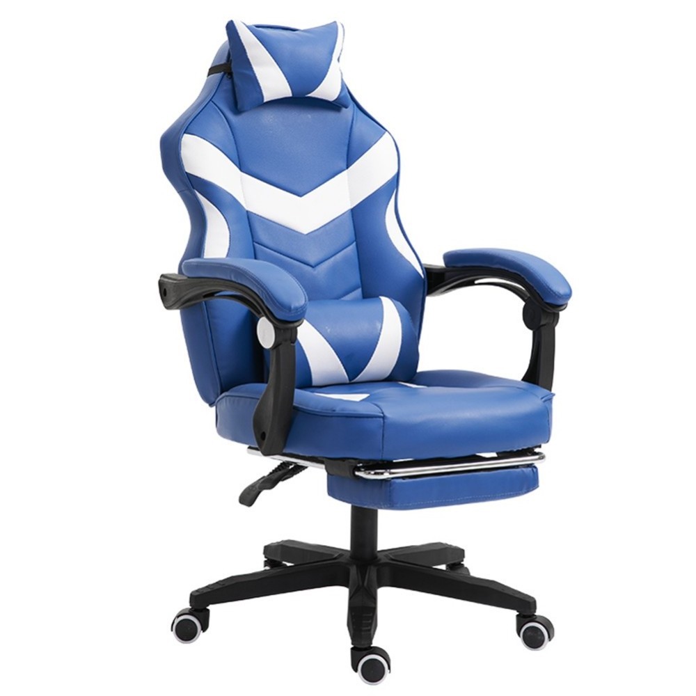 Luxury Colorful PC Racing Seat Office Reclining Chair Red Leather Gaming Computer Chair with Footrest armchair to gamer