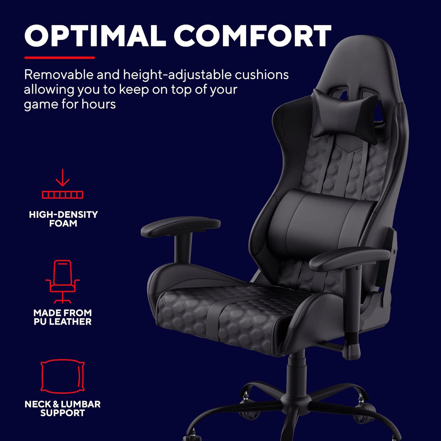 European Hot Sale Fully Adjustable Trust Gaming Chair Xl Big And Tall 400 Lbs Rocker Best Comfort Gaming Chair Reclining Silla