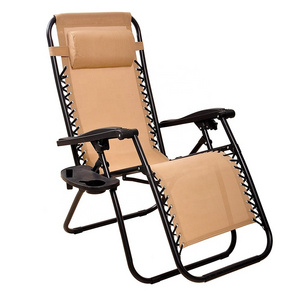 Oversize Zero Gravity Chair 350lbs Extra-Wider Folding Lounger Chair Recliner with Side Table and Pillow for Outdoor