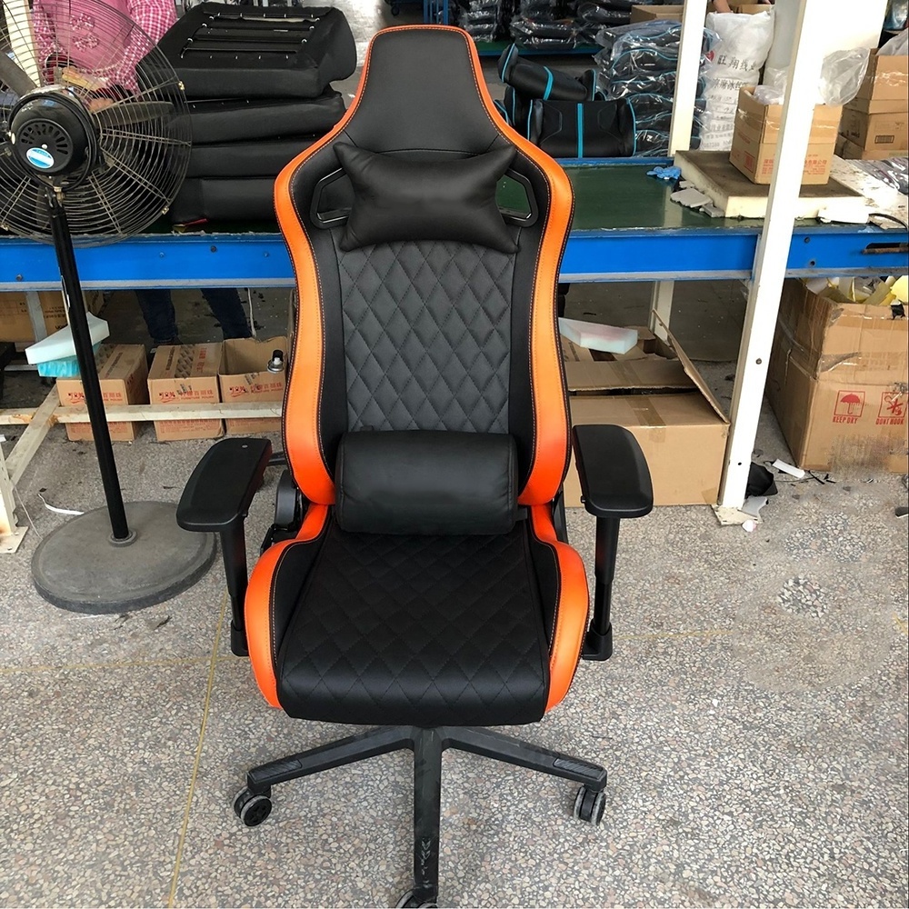 Commercial Furniture General Use and Genuine Leather Material video game chair Sillon Gamer reclining gaming chairs with wheels