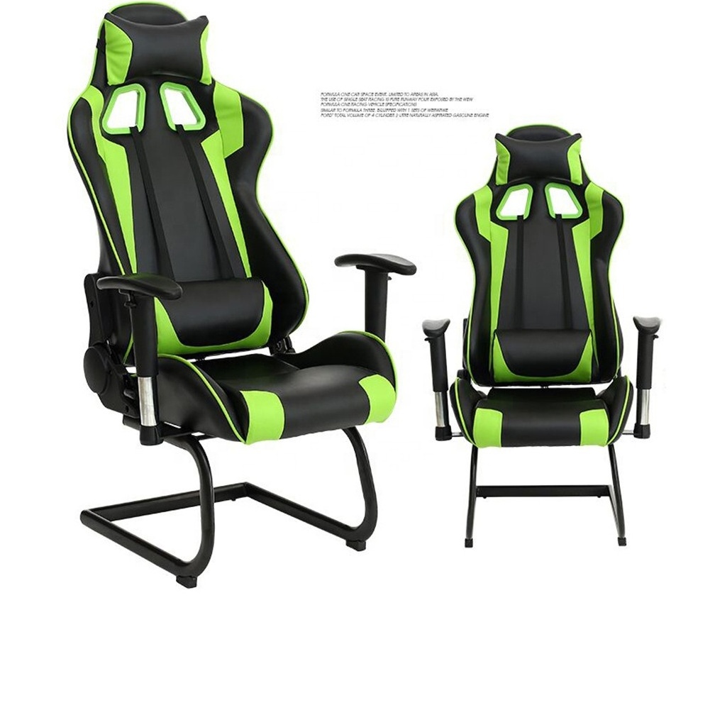 2021 New Design Yellow Black Ergonomic Swivel Gaming Chair without Wheels leather office chairs executive high back chairs