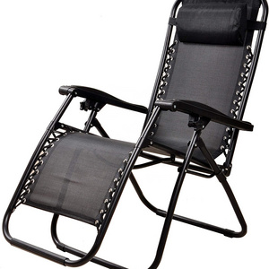 Outdoor Garden Chairs Lawn Chair Recliner Lounge Chair with Removable Pillow and Side Table