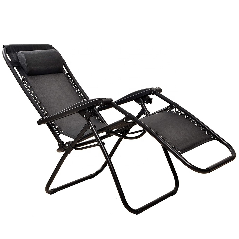 Outdoor Garden Chairs Lawn Chair Recliner Lounge Chair with Removable Pillow and Side Table