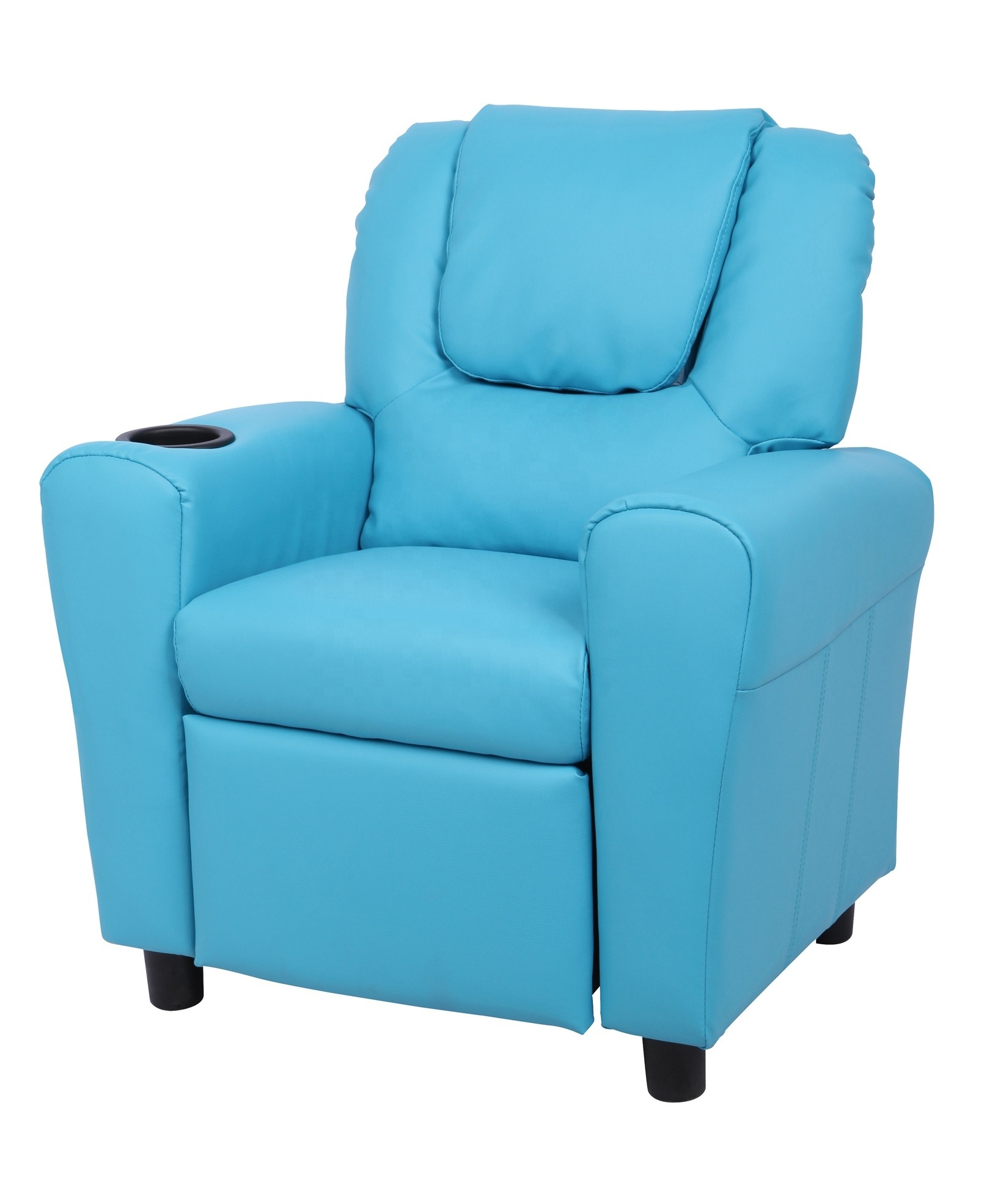 2024 JINXUAN Kids Recliner Chair Padded PU Leather Children Lounge Sofa Blue Children's furniture chair